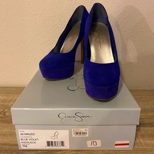 Jessica Simpson Suede Blue Violet Pumps